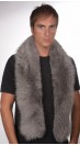 Men's blue fox fur scarf